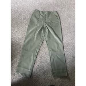 Unique 21 green faux leather pants nwot size 8